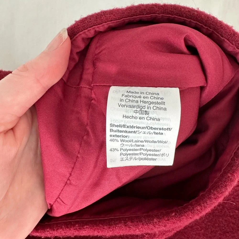 Burgundy J Crew Mercantile Wool Blend Pencil Skirt